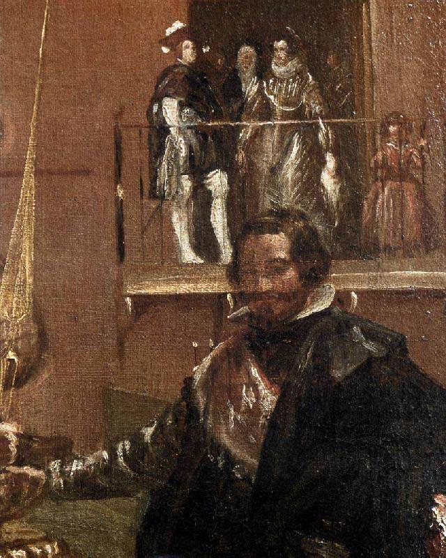 Diego Velazquez Duke and the royal family on the balcony looking on